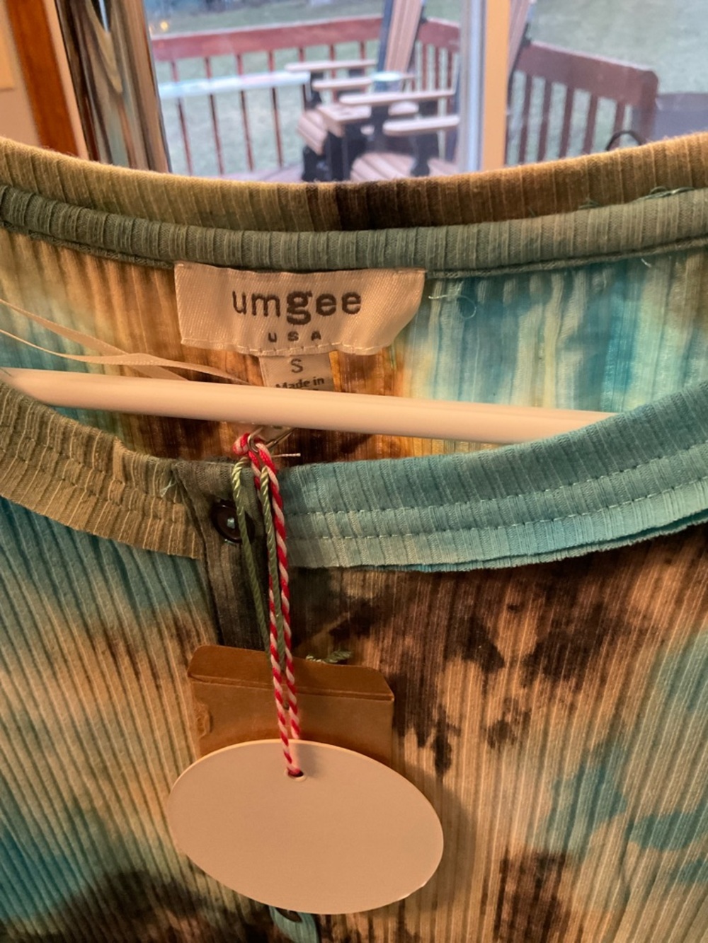 NWT Umgee Tie Die Long Sleeve-Mid Length Dress - Picture 5 of 5